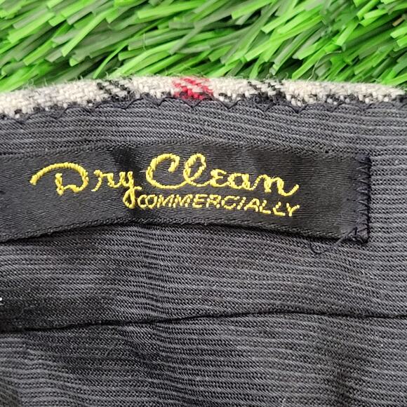 Vintage 80s Wool Plaid Pants Womens 14 34x28 Heavyweight - Picture 4 of 16